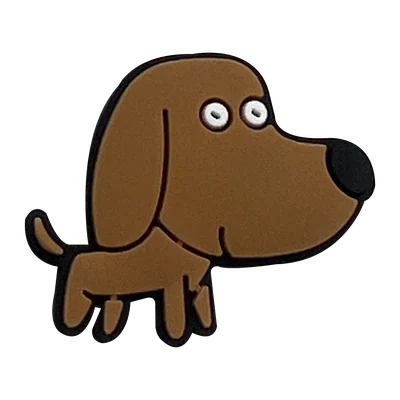 Brown cartoon dog charm