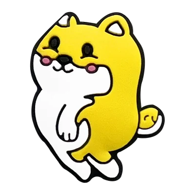 Yellow shiba dog charm
