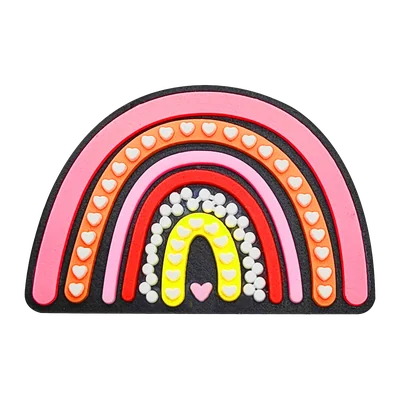 Pink and orange rainbow charm