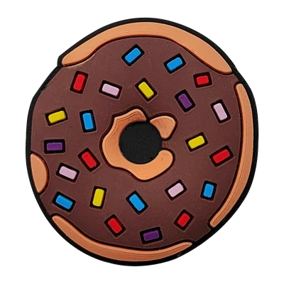 Chocolate doughnut charm with sprinkles