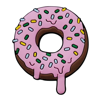 Pink doughnut charm with dripping frosting