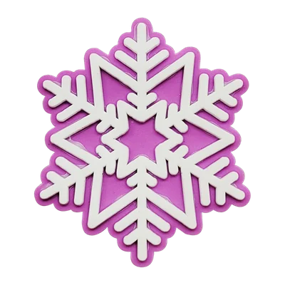 Lilac snowflake charm