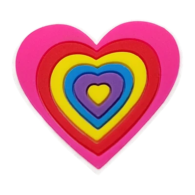 Rainbow heart charm